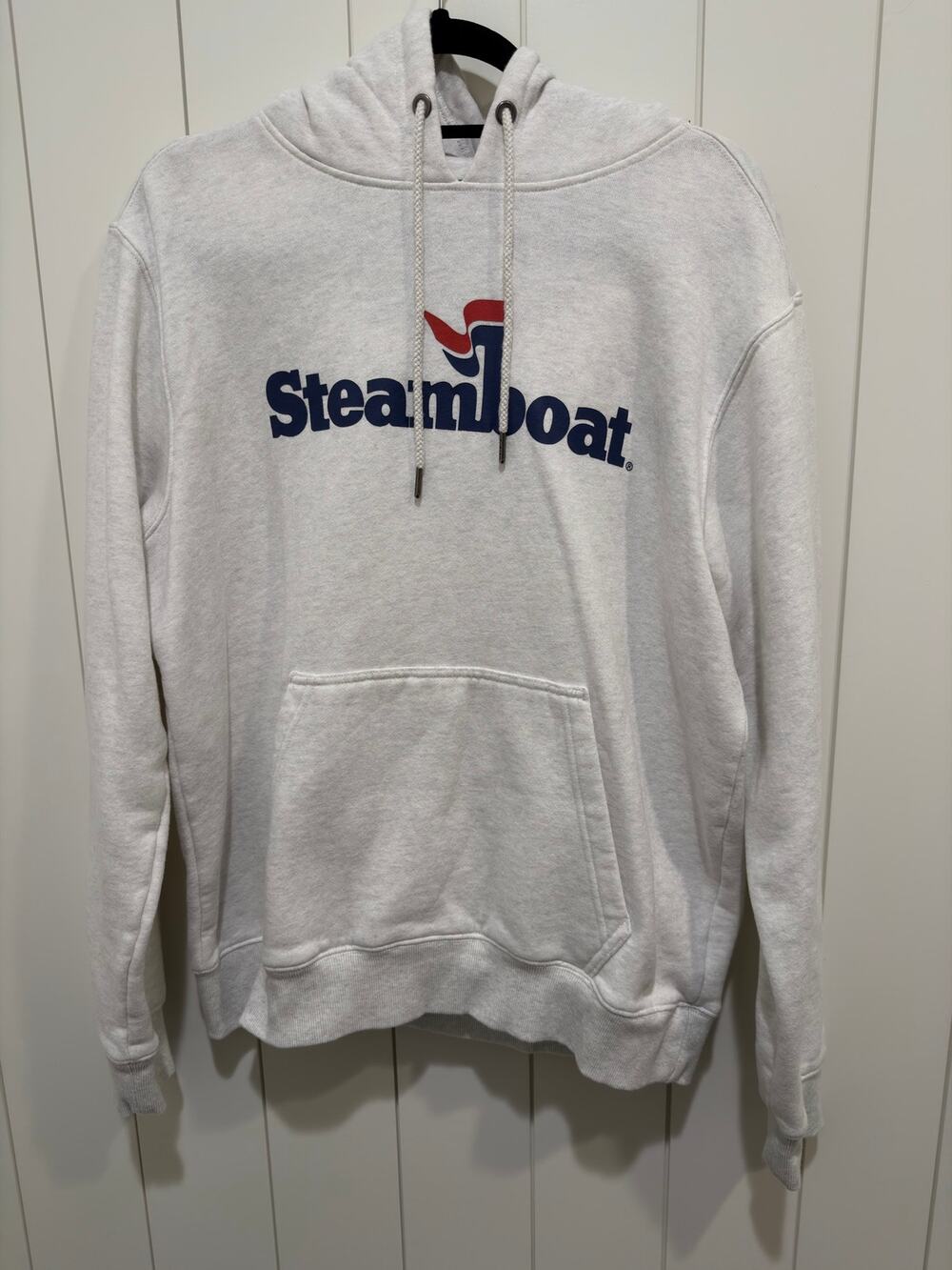 Steamboat Ski Resort Colorado Logo Hoodie Sweatshirt Gray Size M